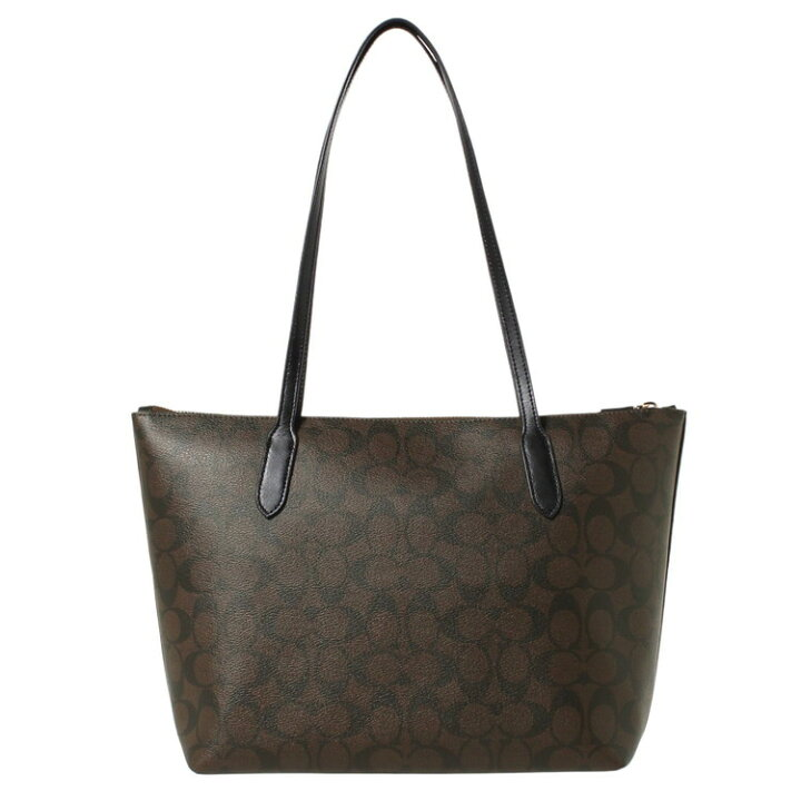  Túi Nữ Coach Zip Top Tote In Signature Canvas Bag 'Brown' 