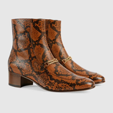 Giày Gucci Boot With Interlocking G Chain 'Brown' 