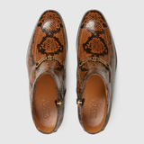  Giày Gucci Boot With Interlocking G Chain 'Brown' 