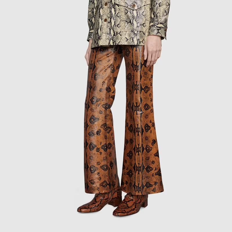  Giày Gucci Boot With Interlocking G Chain 'Brown' 