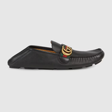  Giày Nam Gucci Driver With Web Leather 'Black' 