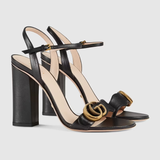  Giày Nữ Gucci Sandal Leather 'Black' 