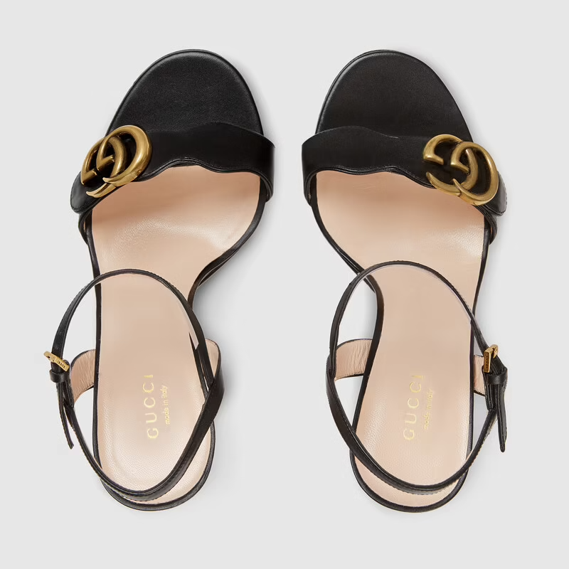  Giày Nữ Gucci Sandal Leather 'Black' 