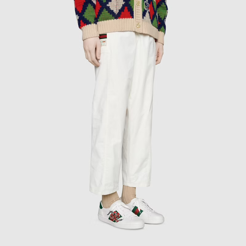 Giay Nam Gucci Ace Embroidered Sneaker Snake 456230 02JP0 9064 LUXITY