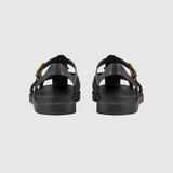  Dép Nam Gucci Rubber Buckle Strap Sandal 'Black' 