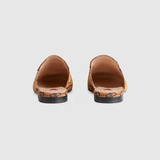  Giày Nữ Gucci Princetown Slipper Canvas 'Orange Blue' 