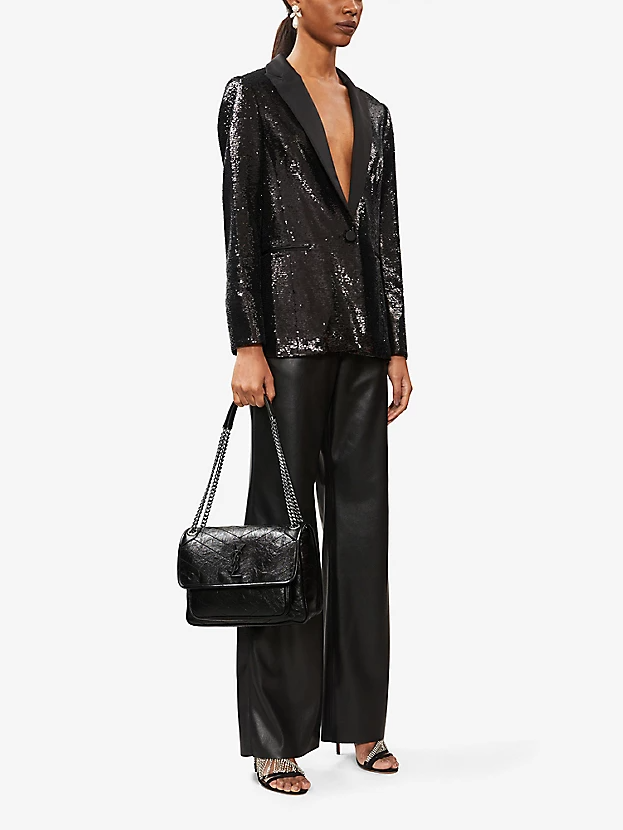  Túi Nữ Saint Laurent Niki Medium Leather 'Black' 