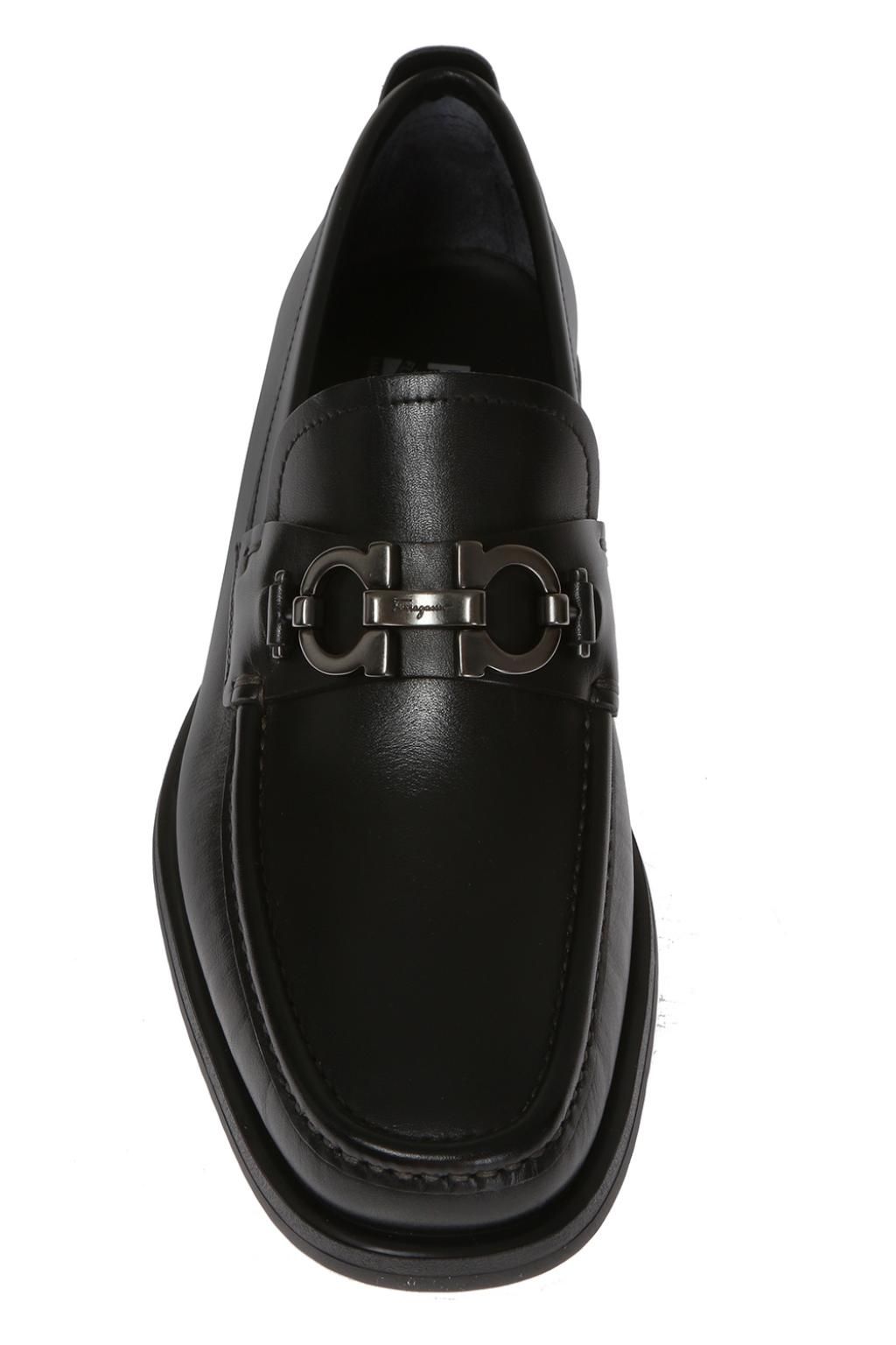  Giày Salvatore Ferragamo Nam Loafer With Gancini Ornament 'Black' 
