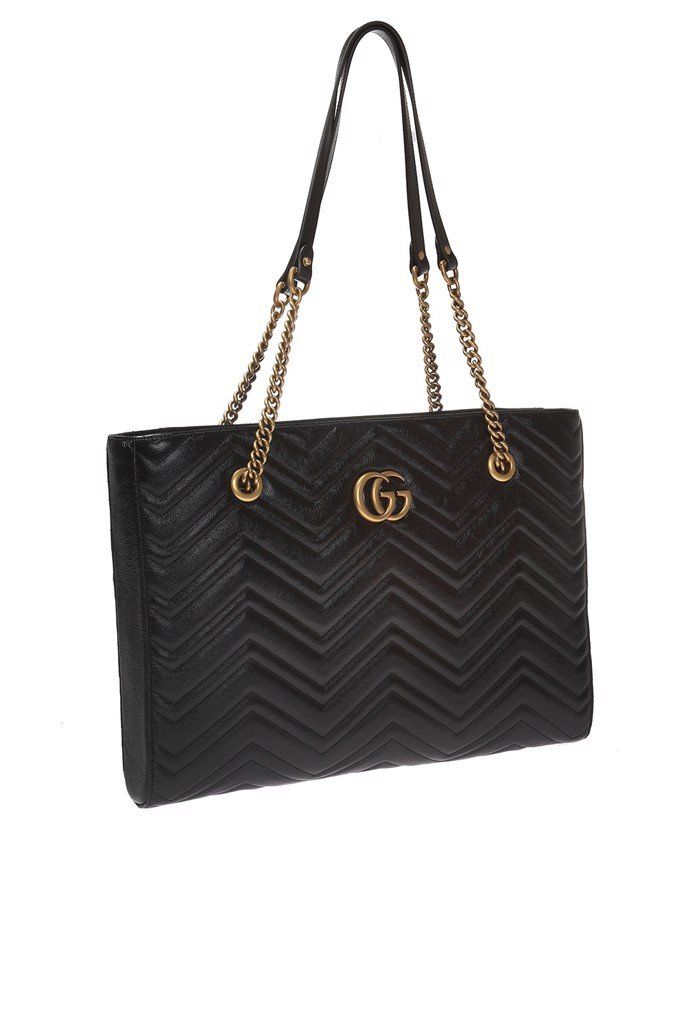  Túi Gucci GG Marmont Quilted Shoulder Bag 'Black' 