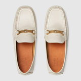  Giày Nam Gucci Loafer With Interlocking G Horsebit 'White' ‎ 