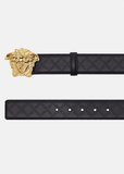  Thắt Lưng Nam Versace Medusa Embossed Greca Leather Black 