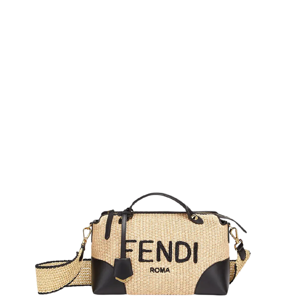  Túi Nữ Fendi Woven Straw Boston Bag 'Beige' 