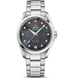  Đồng Hồ OMEGA Seamaster Aqua Terra Automatic Black Mother of Pearl Diamond Dial 38.5 mm ladies Watch 