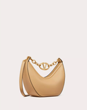  Túi Nữ Valentino Small Vlogo Moon Leather Chain 'Cappuccino' 