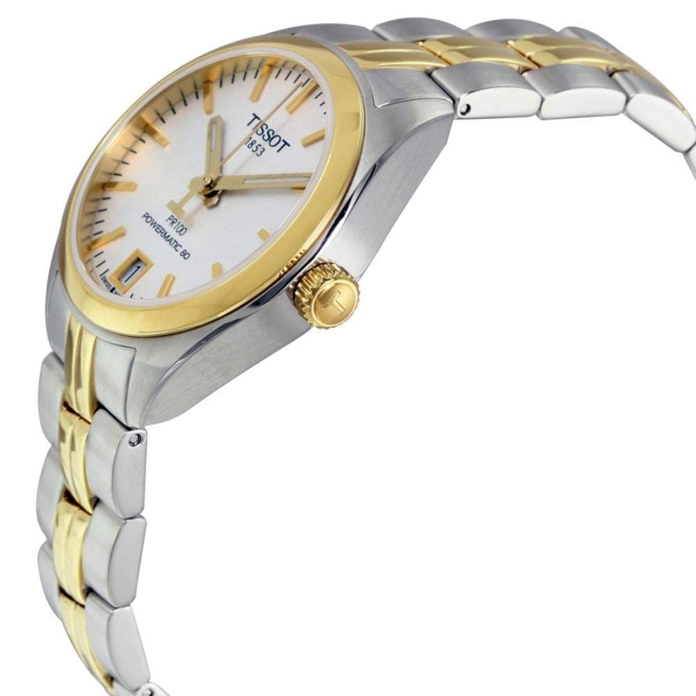  Đồng Hồ Nữ Tissot PR 100 Powermatic Silver Dial 