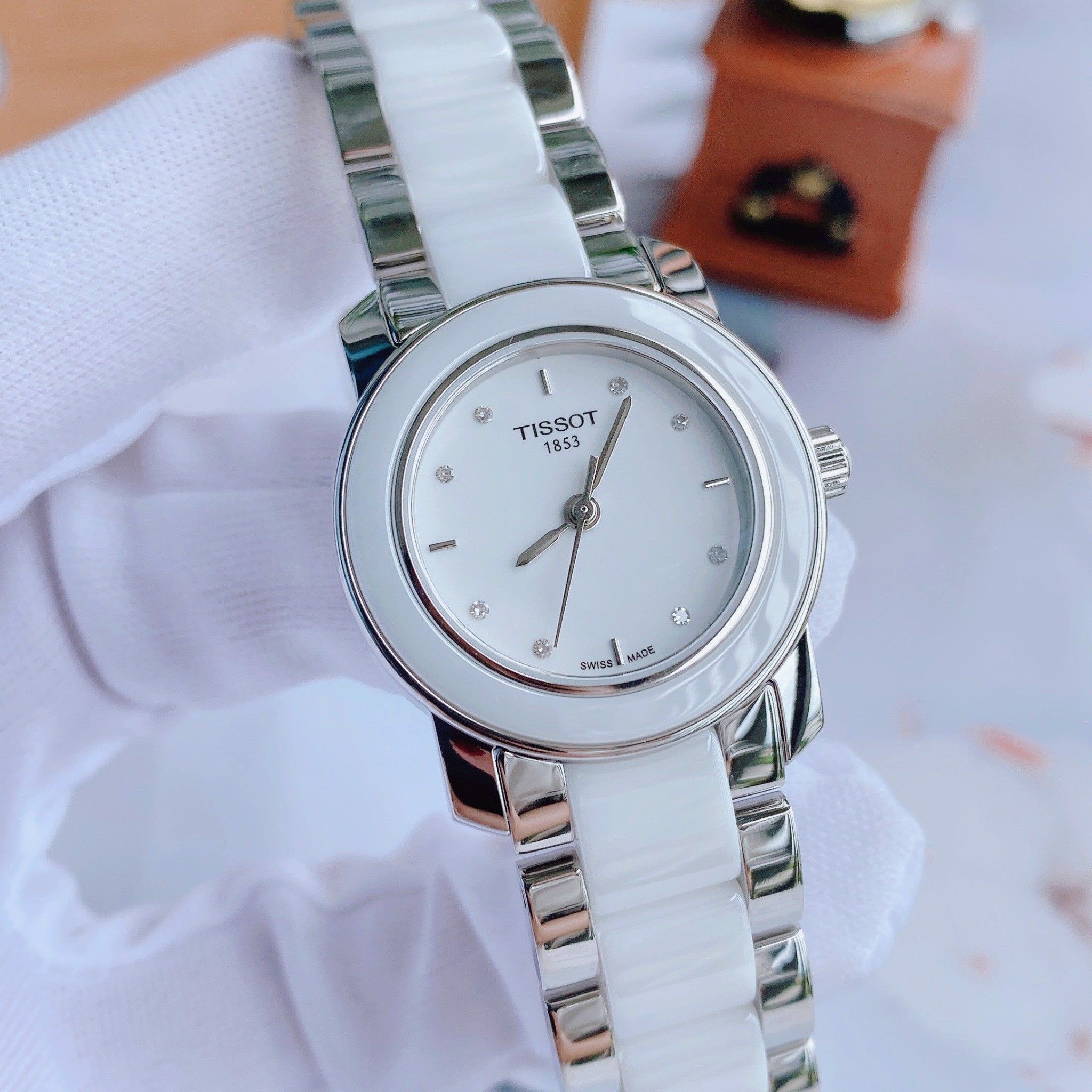 đồng Hồ Tissot Cera Đồng Hồ Nữ Tissot T-Trend Cera White Ceramic