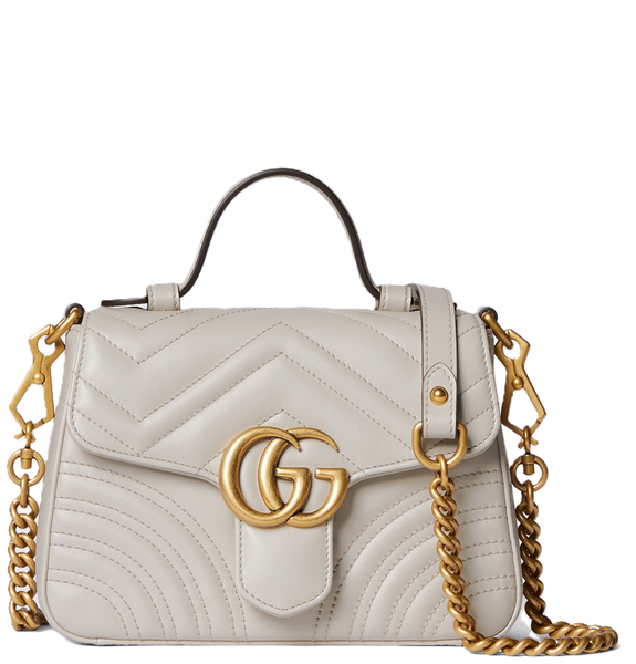  Túi Nữ Gucci Marmont Mini Top Handle Bag 'Light Grey' ‎ 