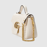  Túi Nữ Gucci Marmont Mini Top Handle Bag 'White' ‎ 