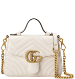  Túi Nữ Gucci Marmont Mini Top Handle Bag 'White' ‎ 