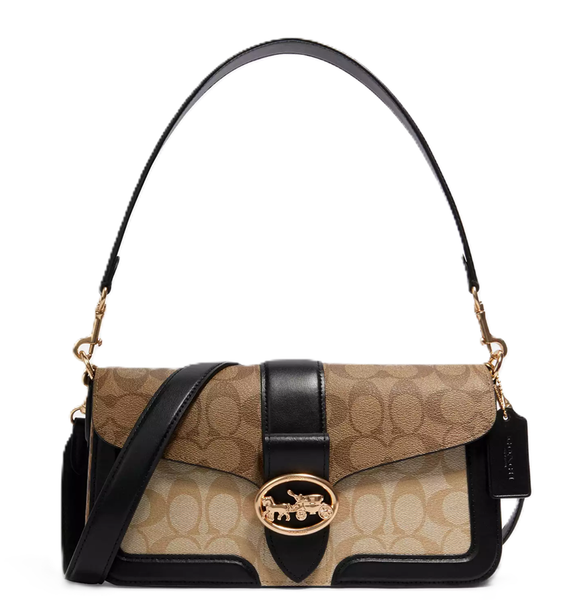  Túi Nữ Coach Georgie Blocked Signature Canvas 'Khaki' 