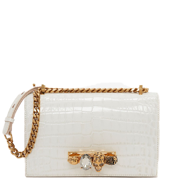  Túi Nữ Alexander McQueen Jewelled Satchel 'Deep Ivory' 
