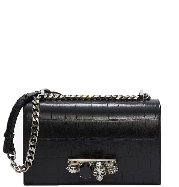 Túi Nữ Alexander McQueen Jewelled Satchel Body Bag 'Black' 