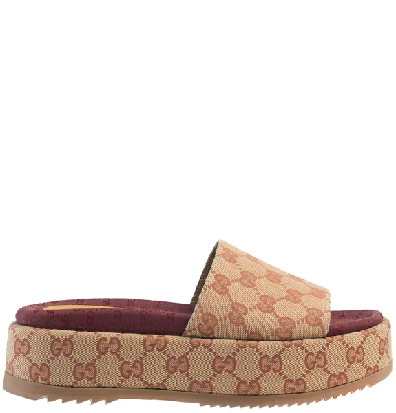  Dép Nữ Gucci Original GG Slide 'Beige Red' 