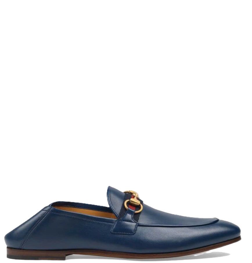  Giày Nam Gucci Leather Horsebit Loafer 'Blue' 