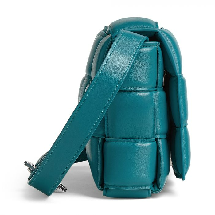  Túi Nữ Bottega Veneta Padded Intreccio Leather Ccross-body Bag 'Blue' 