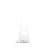  Túi Nữ Balenciaga Hourglass Small Shiny Crocodile 'White' 