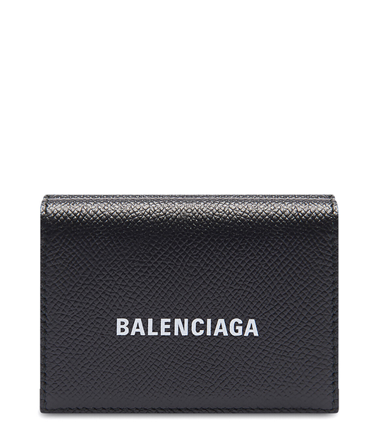  Ví Nữ Balenciaga Logo-print Mini Leather Wallet 'Black' 