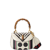  Túi Nữ Gucci Small Top Handle With Bamboo 'White Leather' ‎ 