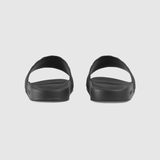  Dép Nam Gucci Matelassé Rubber Slide 'Black' 