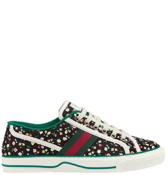  Giày Gucci x Liberty of London Tennis 1977 'Floral Black' 
