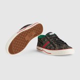  Giày Nam Gucci Tennis 1977 Sneaker GG Denim Jacquard 'Black Ivory' 