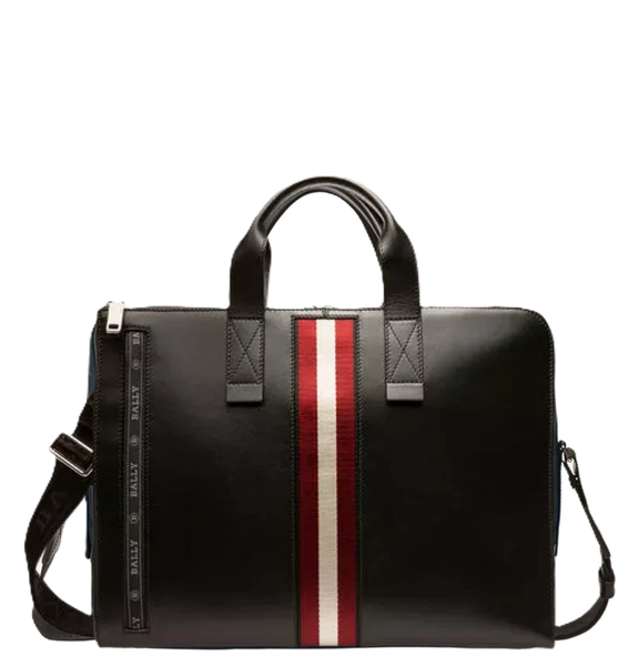  Túi Bally Henri Leather Business Bag 'Black' 