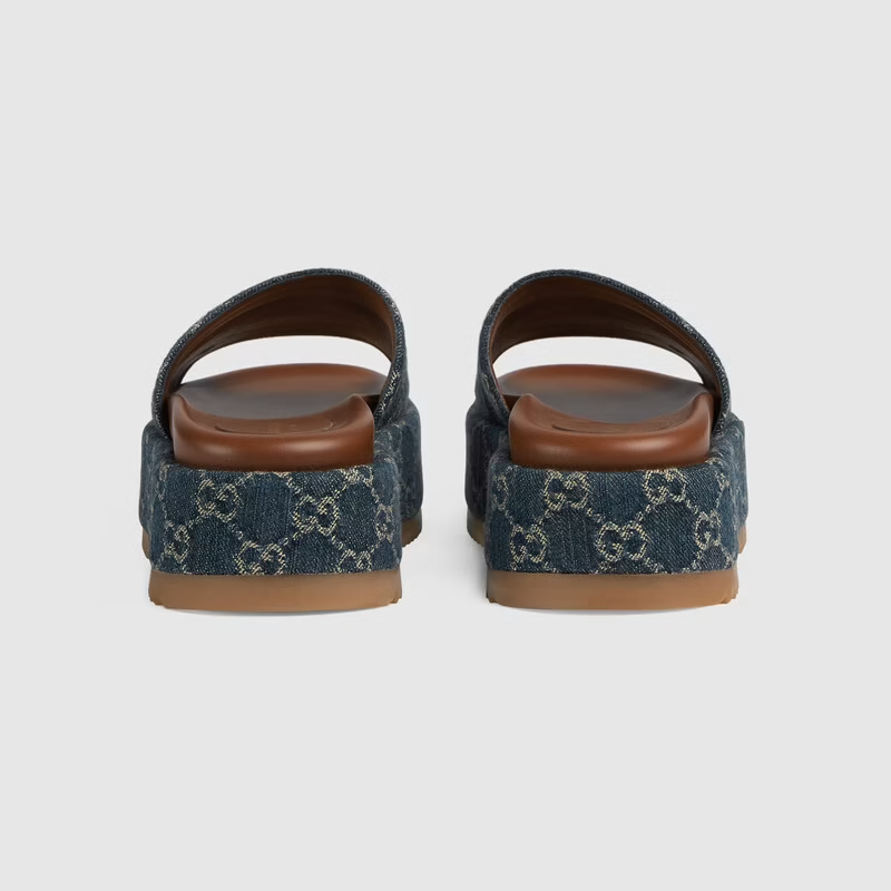 GUCCI GG Supreme White Canvas Slide Logo Monogram 2025