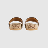  Dép Nam Gucci Maxi GG Canvas Slide Sandal 'Brown' 