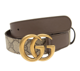  Thắt Lưng Nam Gucci Double G Buckle GG Belt 'Brown' 