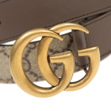  Thắt Lưng Nam Gucci Double G Buckle GG Belt 'Brown' 