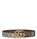  Thắt Lưng Nam Gucci Double G Buckle GG Belt 'Brown' 
