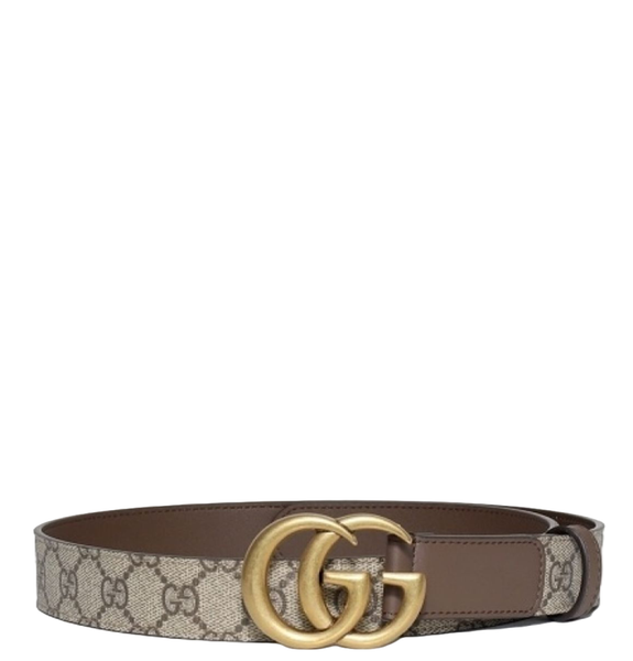  Thắt Lưng Nam Gucci Double G Buckle GG Belt 'Brown' 