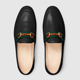  Giày Nữ Gucci Loafer Web Leather 'Black' 