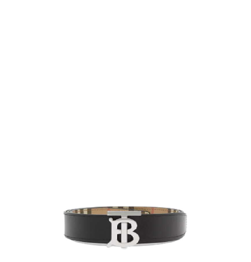  Thắt Lưng Nam Burberry Reversible Monogram Motif Vintage Check Belt 'Archive Beige' 