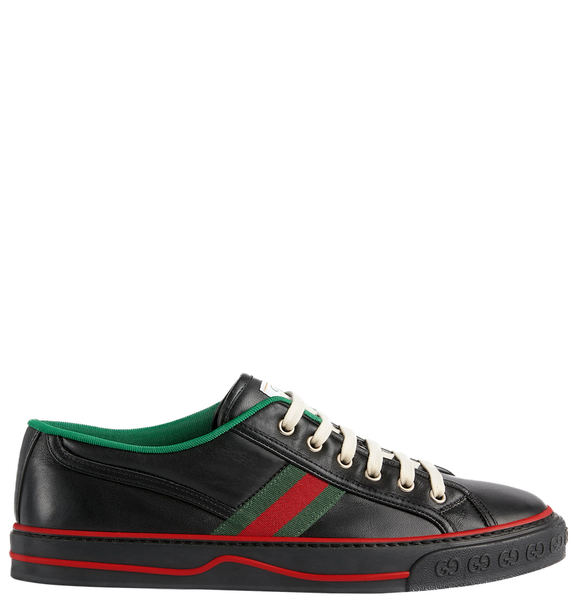  Giày Nam Gucci Tennis 1977 Sneaker Leather 'Black' 