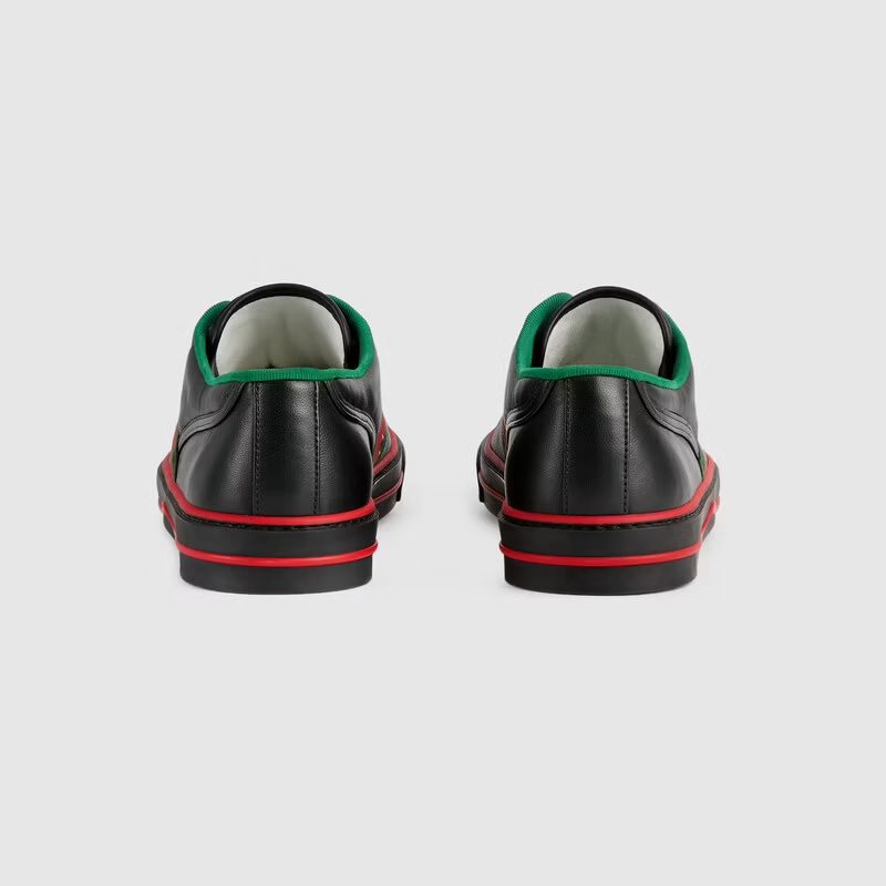 Giày Nam Gucci Tennis 1977 Sneaker Leather 'Black' 
