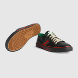  Giày Nam Gucci Tennis 1977 Sneaker Leather 'Black' 