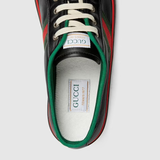  Giày Nam Gucci Tennis 1977 Sneaker Leather 'Black' 