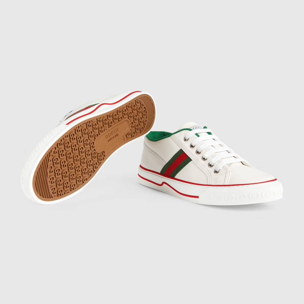  Giày Nam Gucci Tennis 1977 Sneaker Leather 'White' 