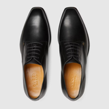  Giày Nam Gucci Lace Up Leather 'Black' 